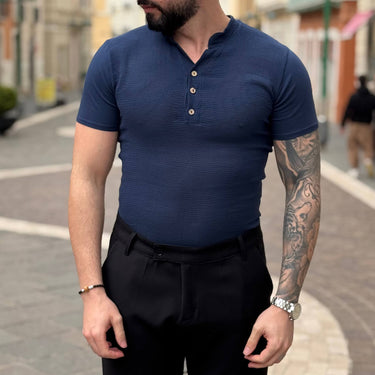 T-shirt blu serafino - FLAG STORE